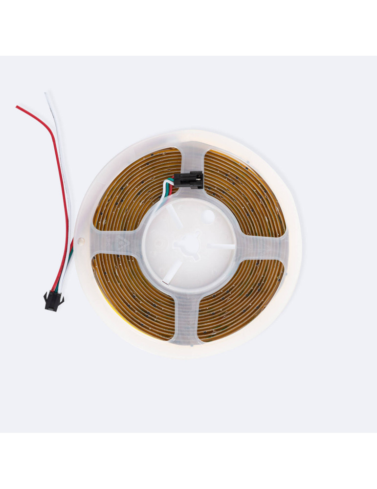 Ruban LED 24V DC COB Digital SPI 360 LED/m 5m IP20 Largeur 10mm Coupe tous les 8 cm
