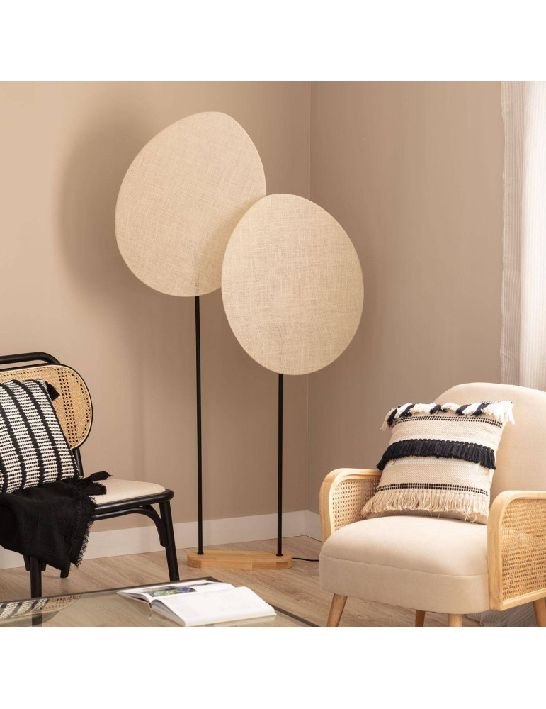 Lampadaire Métal et Textile Elliptica