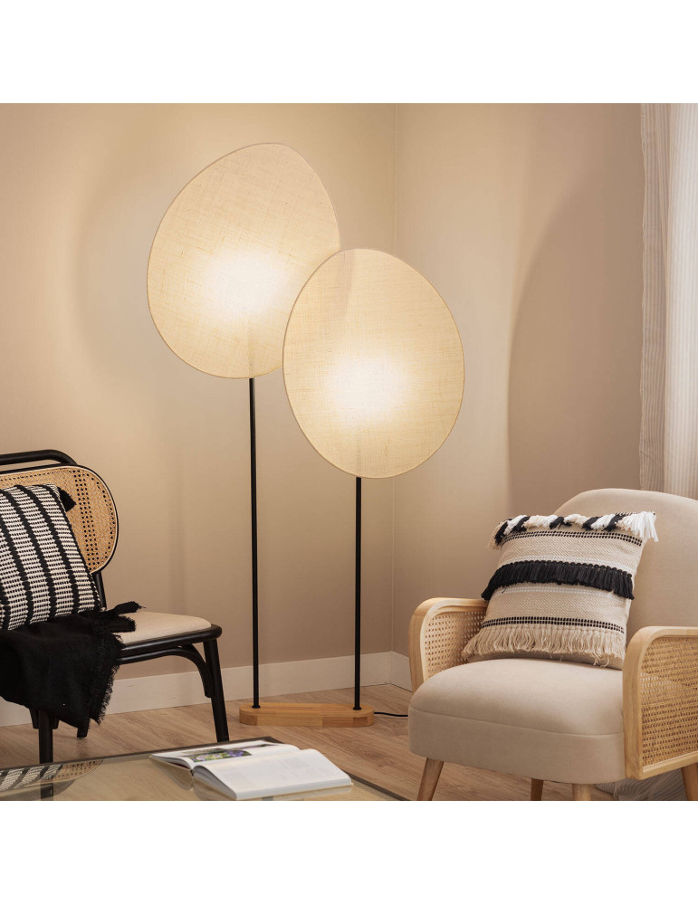 Lampadaire Métal et Textile Elliptica