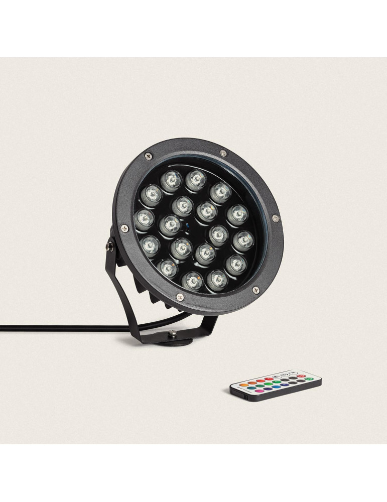 Spot Extérieur LED 18W RGB Colmar sur Piquet Spot Extérieur LED 18W RGB Colmar sur Piquet