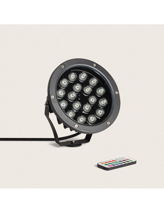Spot Extérieur LED 18W RGB Colmar sur Piquet Spot Extérieur LED 18W RGB Colmar sur Piquet