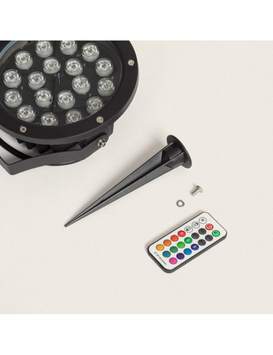 Spot Extérieur LED 18W RGB Colmar sur Piquet