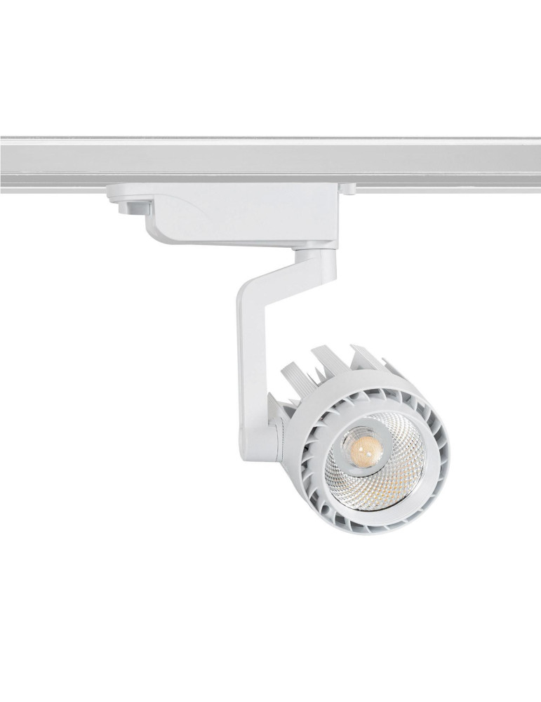 Spot LED sur Rail Monophasé 30W Dora Blanc Spot LED sur Rail Monophasé 30W Dora Blanc