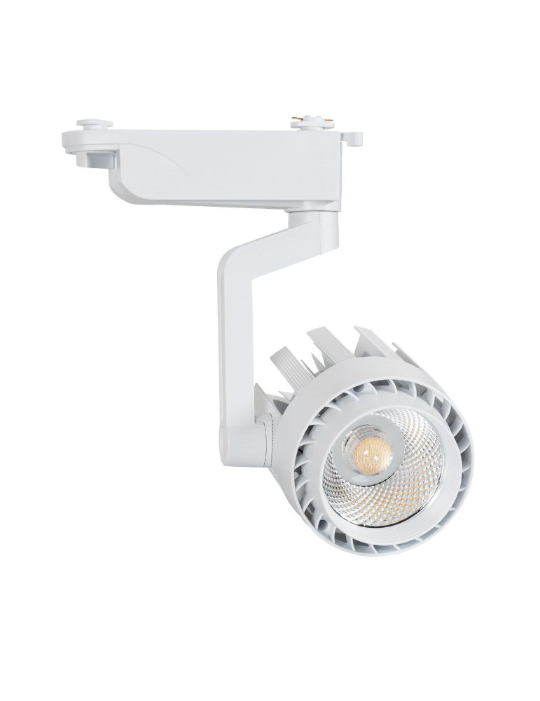 Spot LED sur Rail Monophasé 30W Dora Blanc