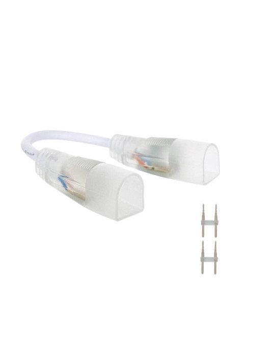 Câble Connecteur Gaine Néon LED Flexible Dimmable 7.5W/m 220V AC 100 LED/m Semi-circulaire 180° Monochrome IP67