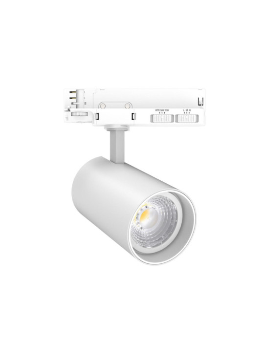 Spot LED sur Rail Triphasé 30W Fasano CCT Dimmable DALI Blanc