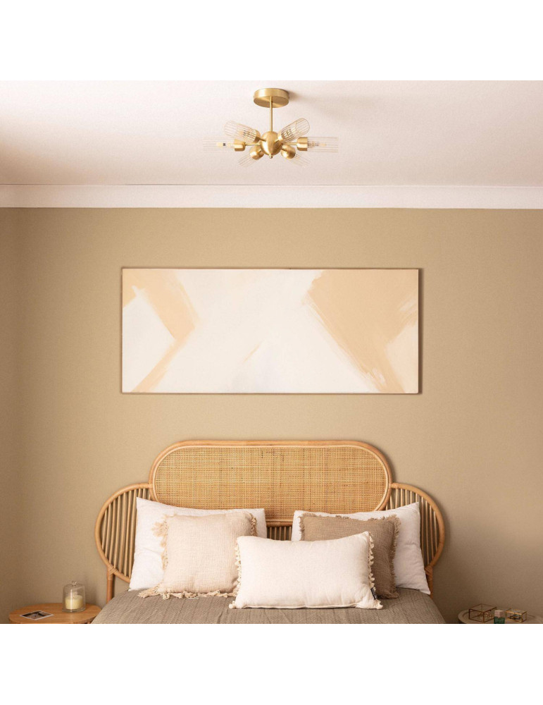 Plafonnier Métal et Verre 6 Spots Iraide