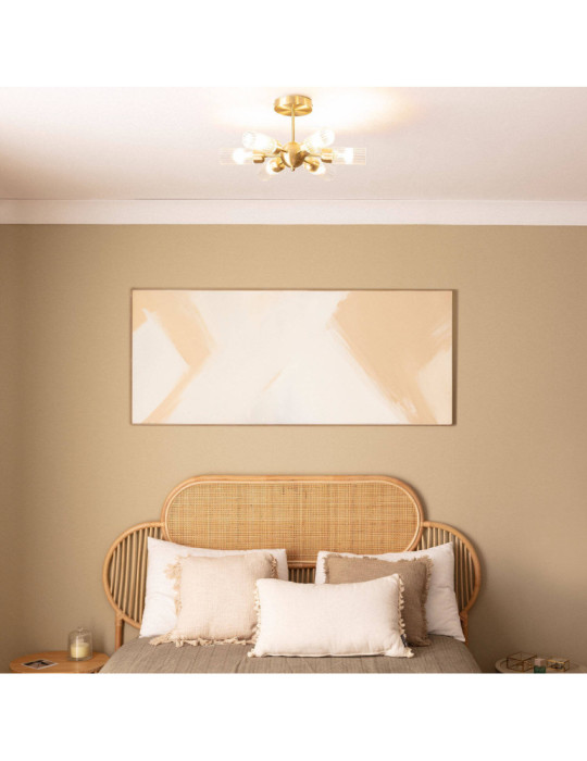 Plafonnier Métal et Verre 6 Spots Iraide