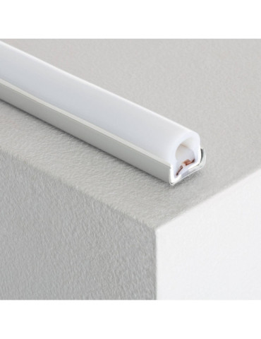 Profilé Aluminium 1m pour Gaines Néon LED Flexible Dimmable 7.5W/m 220V AC 100 LED/m Semi-circulaire 180° Monochrome IP67