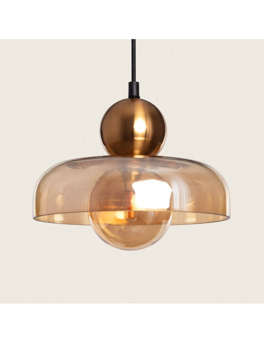 Suspension Métal et Verre Cailin