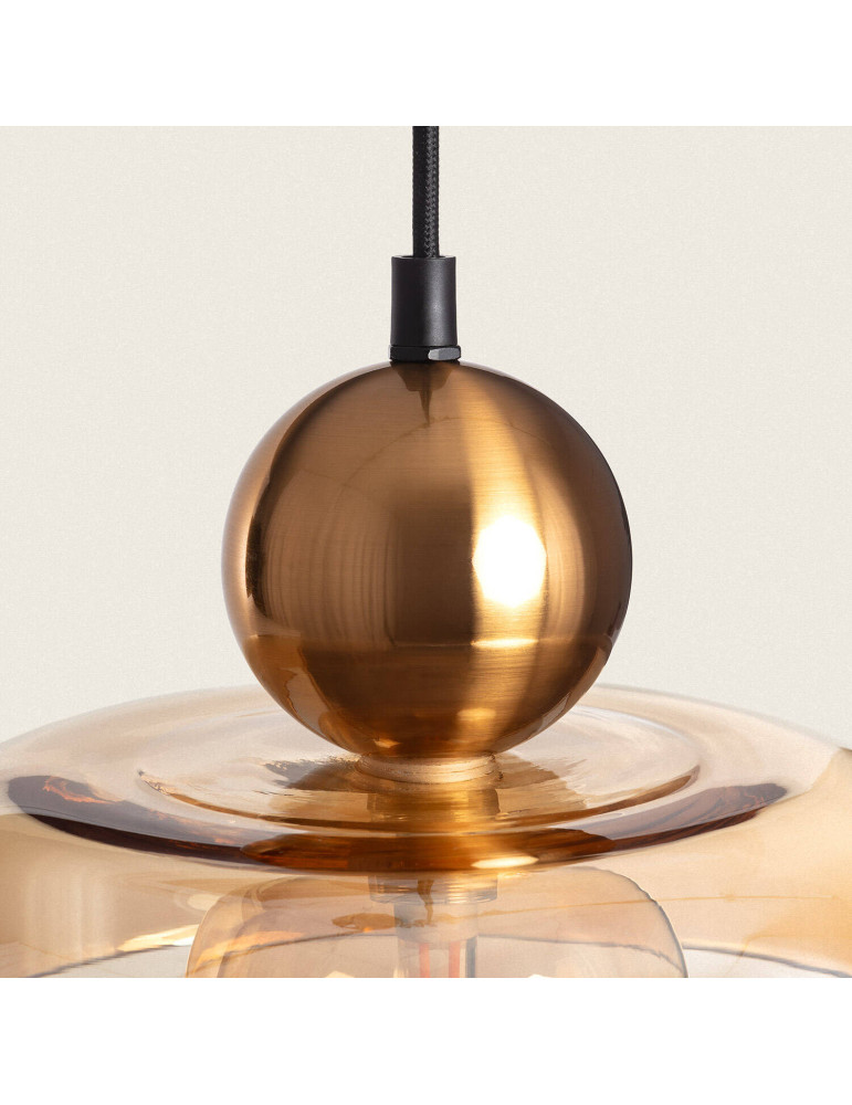 Suspension Métal et Verre Cailin