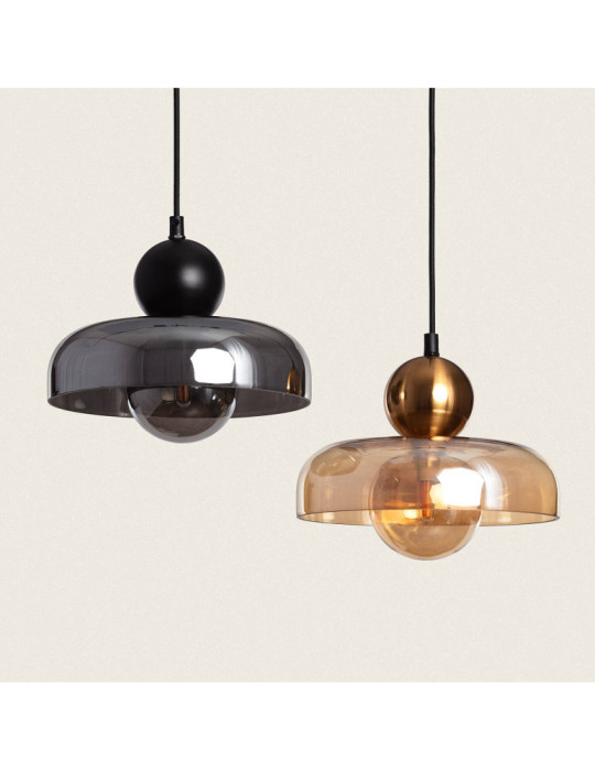 Suspension Métal et Verre Cailin