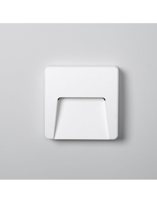 Balise LED Extérieure 3W En Saillie au Mur Carrée Dag Blanche