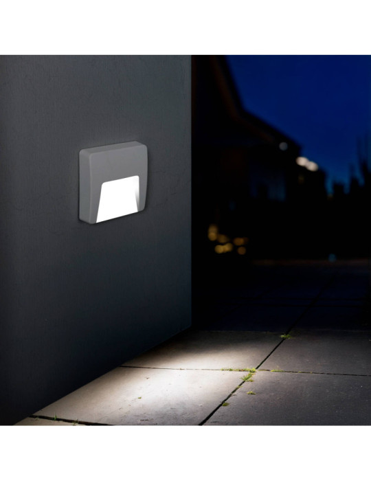 Balise LED Extérieure 3W En Saillie au Mur Carrée Dag Blanche