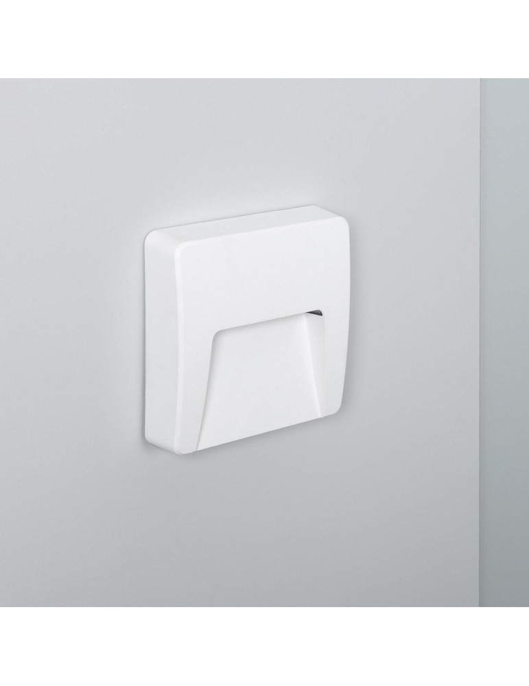 Balise LED Extérieure 3W En Saillie au Mur Carrée Dag Blanche