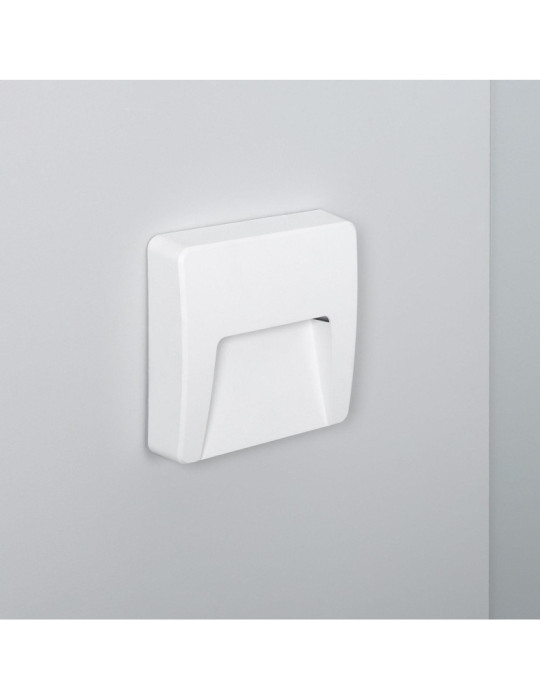 Balise LED Extérieure 3W En Saillie au Mur Carrée Dag Blanche