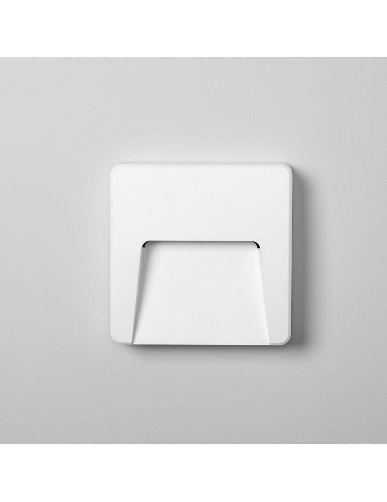 Balise LED Extérieure 3W En Saillie au Mur Carrée Dag Blanche