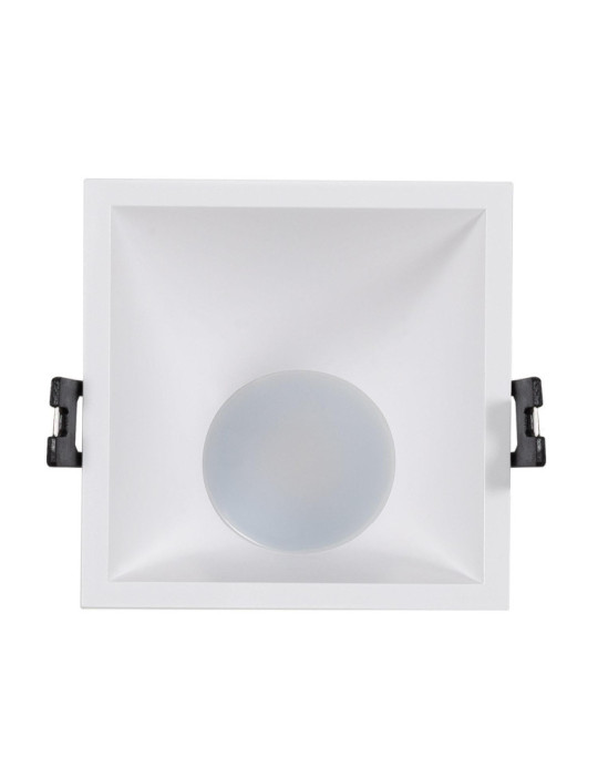 Spot LED Downlight Carré 45º GU10 6W Coupe 85x85mm Faible UGR PC