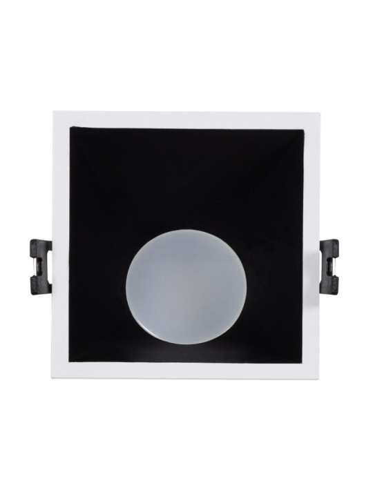 Spot LED Downlight Carré 45º GU10 6W Coupe 85x85mm Faible UGR PC