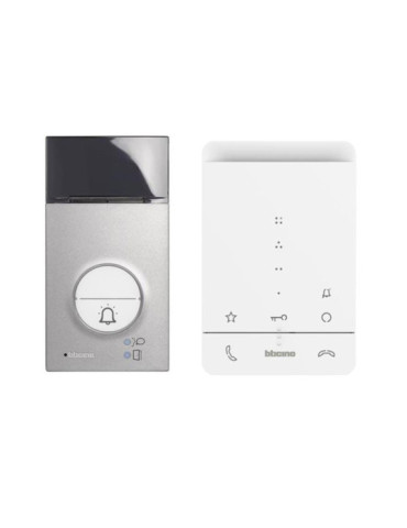 Kit Interphone 1 Logement 2 fils avec Panneau LINEA 3000 et Téléphone Mains Libres CLASSE 100 BTICINO 378141