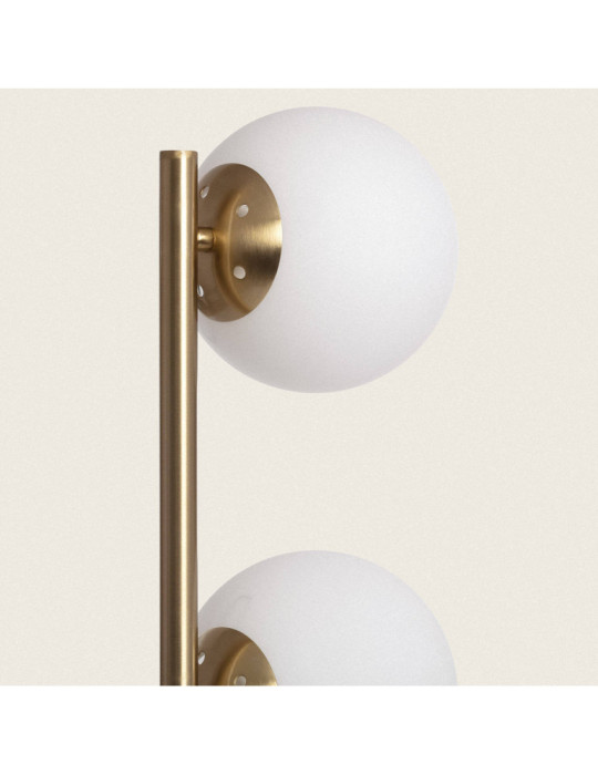 Lampadaire Métal et Verre Moonlight Brass 3 Spots