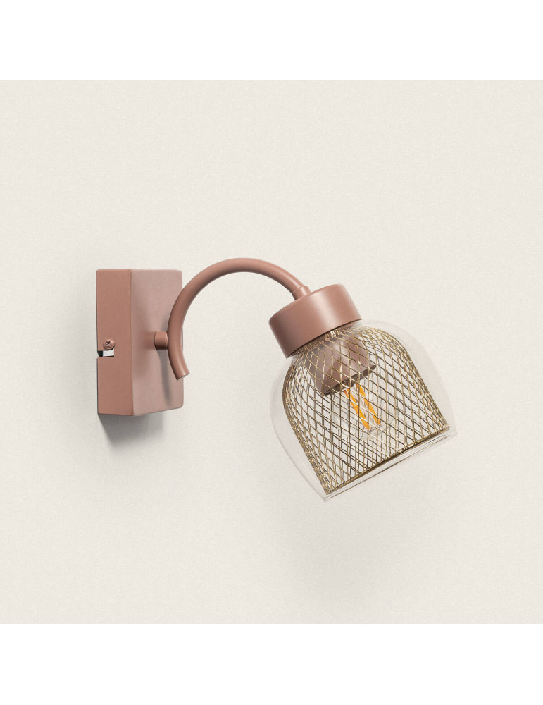 Lampe Murale Métal et Verre Aziel