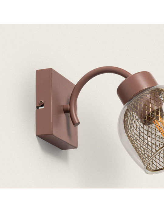 Lampe Murale Métal et Verre Aziel