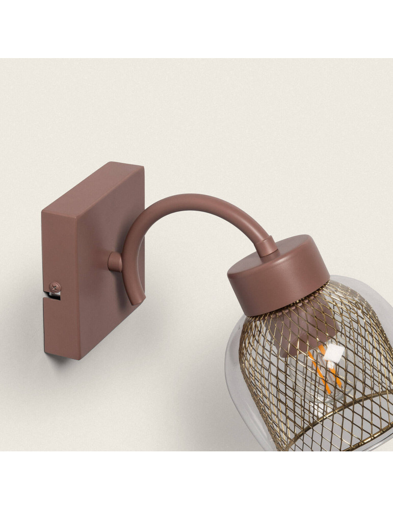 Lampe Murale Métal et Verre Aziel