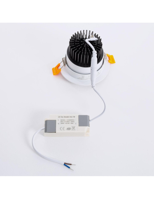 Spot Downlight LED 9W Rond Dimmable Dim to Warm Coupe  Ø 90 mm