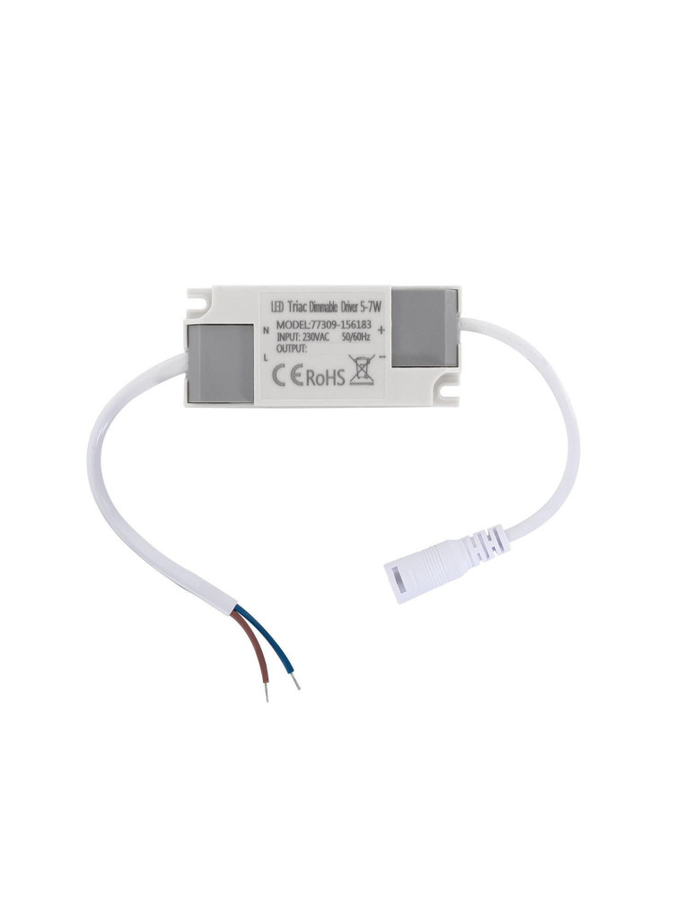 Driver Dimmable TRIAC 220-240V No Flicker Sortie 12-24V DC 5-7W Driver Dimmable TRIAC 220-240V No Flicker Sortie 12-24V DC 5-7W