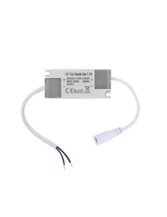 Driver Dimmable TRIAC 220-240V No Flicker Sortie 12-24V DC 5-7W Driver Dimmable TRIAC 220-240V No Flicker Sortie 12-24V DC 5-7W