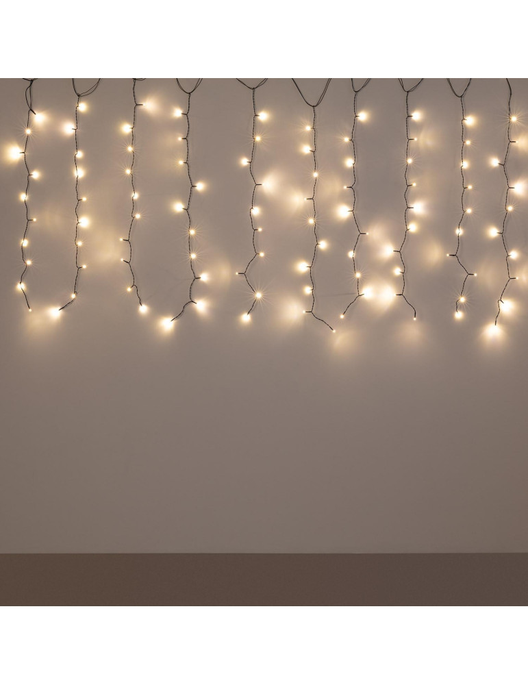 Rideau de Guirlande LED 3m Short Noir