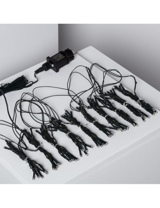 Rideau de Guirlande LED 3m Short Noir