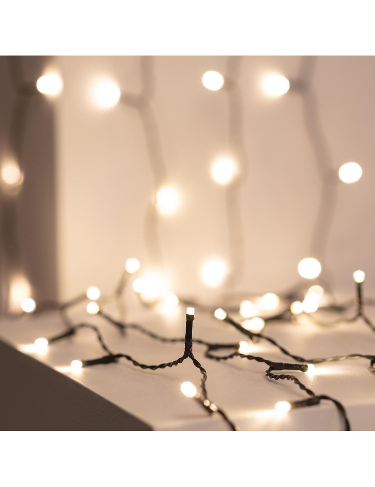 Rideau de Guirlande LED 3m Short Noir