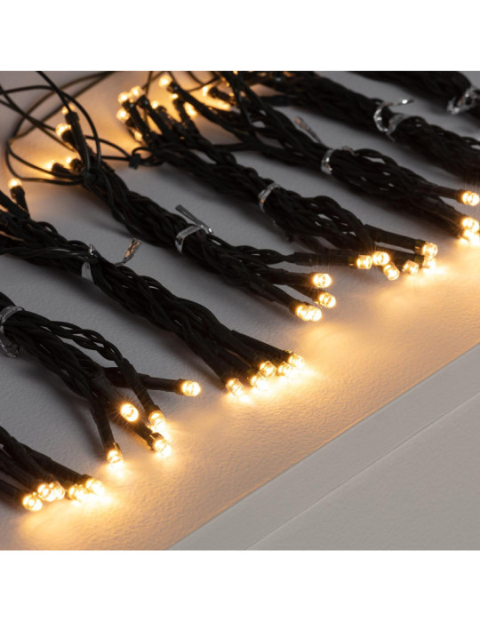 Rideau de Guirlande LED 3m Short Noir