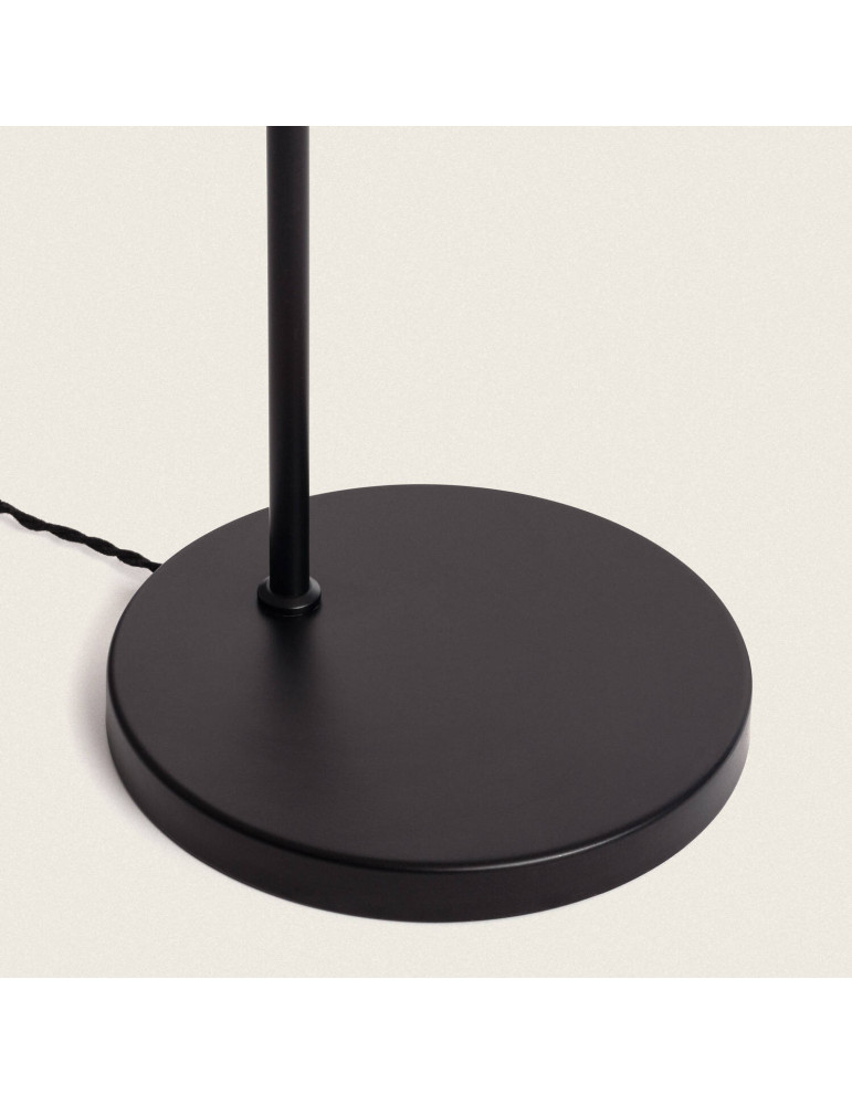 Lampadaire Métal et Rotin Cesto