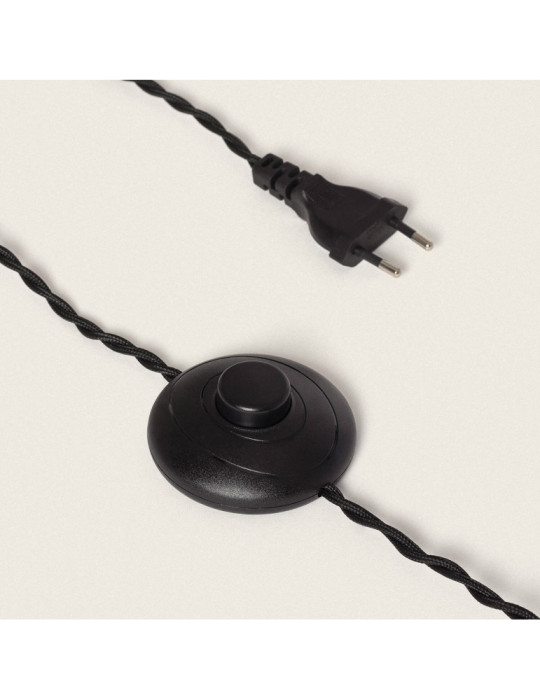 Lampadaire Métal et Rotin Cesto