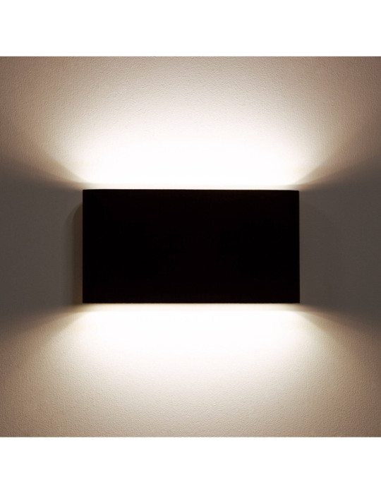 Applique Murale LED Extérieure Einar 12W Éclairage Double Face Rectangulaire Noire Applique Murale LED Extérieure Einar 12W Éclairage Double Face Rectangulaire Noire