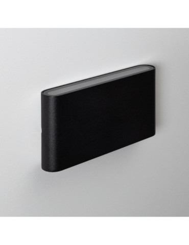 Applique Murale LED Extérieure Einar 12W Éclairage Double Face Rectangulaire Noire