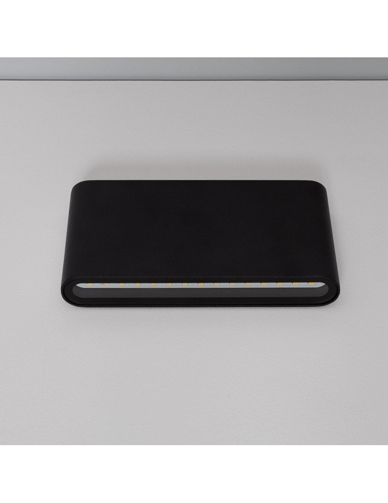 Applique Murale LED Extérieure Einar 12W Éclairage Double Face Rectangulaire Noire