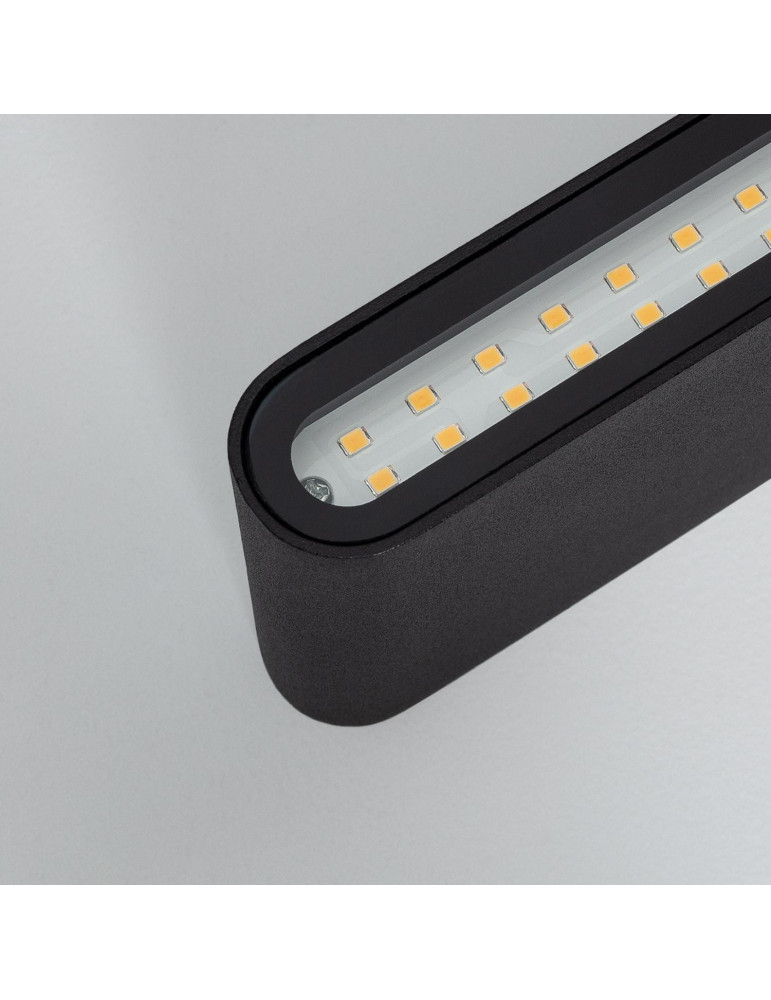 Applique Murale LED Extérieure Einar 12W Éclairage Double Face Rectangulaire Noire