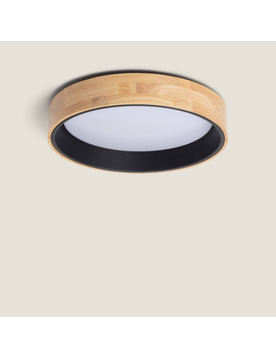 Plafonnier LED Rond Bois 30W CCT Sélectionnable Dari Ø570 mm