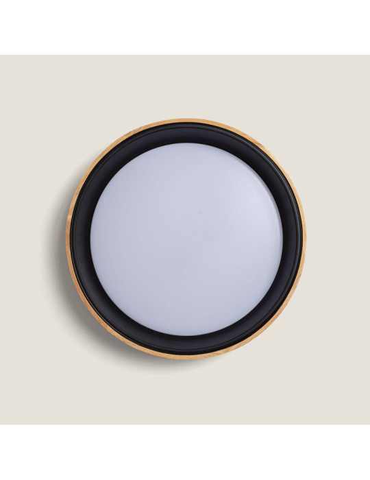 Plafonnier LED Rond Bois 30W CCT Sélectionnable Dari Ø570 mm