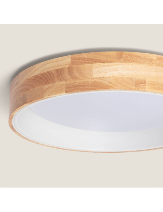 Plafonnier LED Rond Bois 30W CCT Sélectionnable Dari Ø570 mm