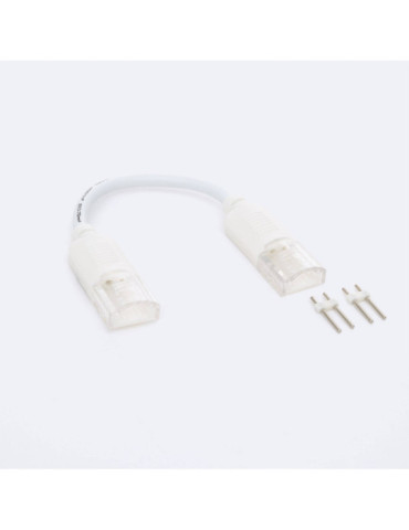 Connecteur Rapide Double avec Câble pour Ruban LED COB 220V AC IP65 Largeur 12mm