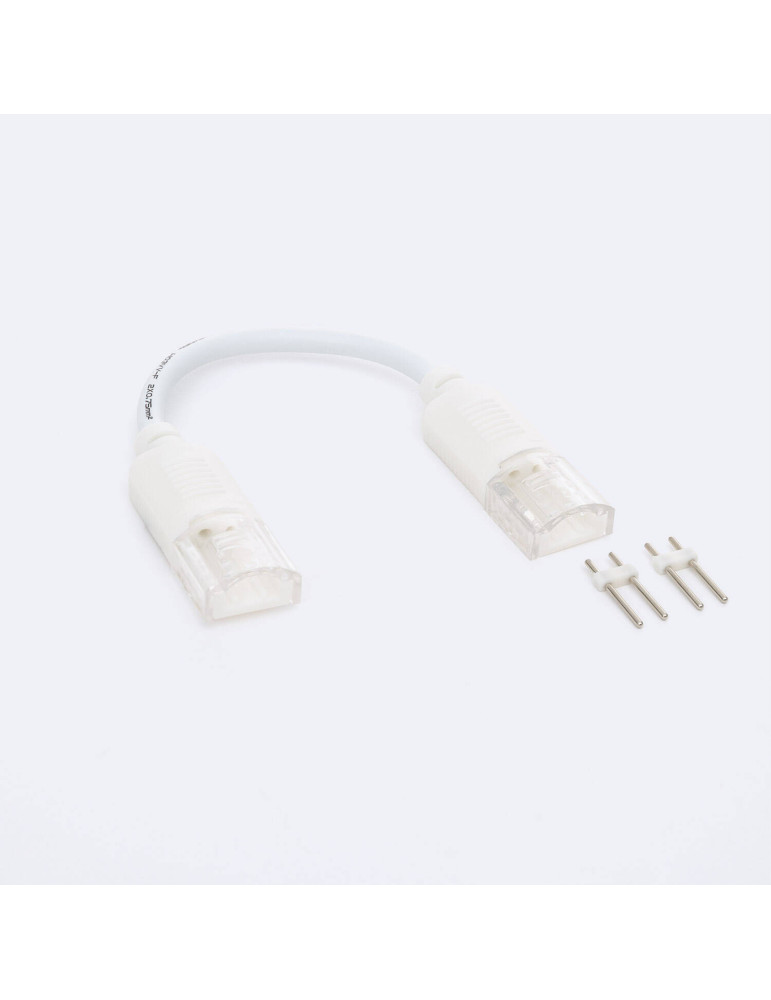 Connecteur Rapide Double avec Câble pour Ruban LED COB 220V AC IP65 Largeur 12mm