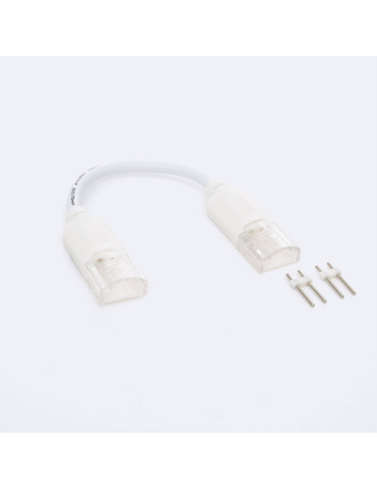 Connecteur Rapide Double avec Câble pour Ruban LED COB 220V AC IP65 Largeur 12mm