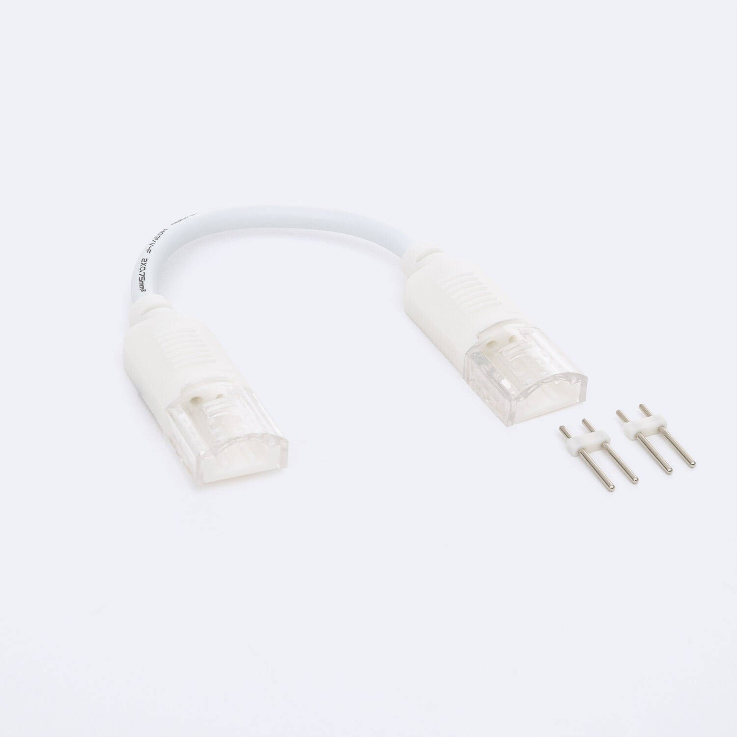 Connecteur Rapide Double avec Câble pour Ruban LED COB 220V AC IP65 Largeur 12mm 12mm
