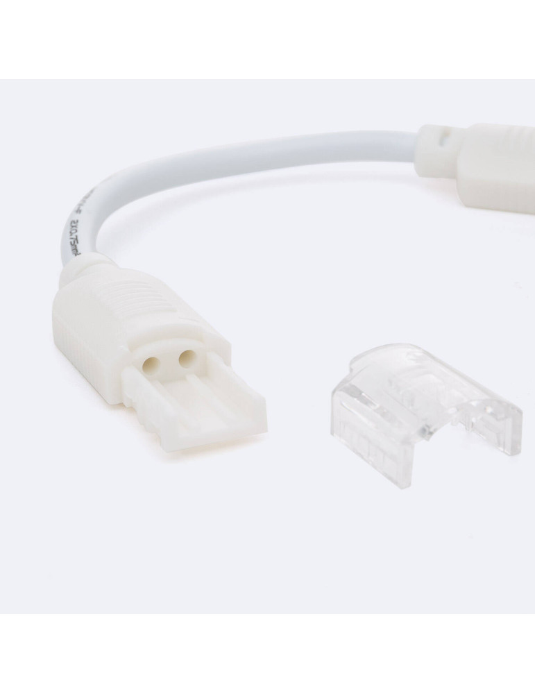 Connecteur Rapide Double avec Câble pour Ruban LED COB 220V AC IP65 Largeur 12mm