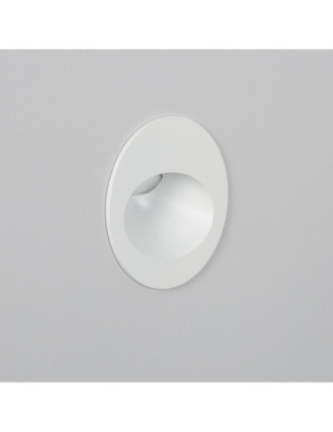 Balise Extérieure Murale LED Encastrable 3W Ronde Coney Blanche